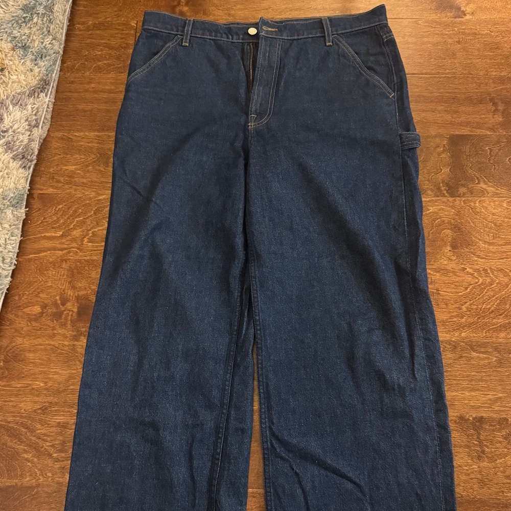 MOTHER Dark Blue Baggy Jeans